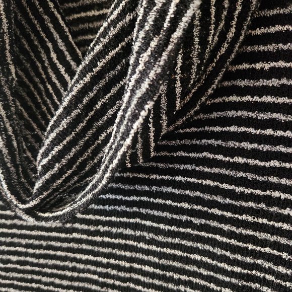 Scrunchy Striped Cowlneck Blouse - Picture 5 of 6